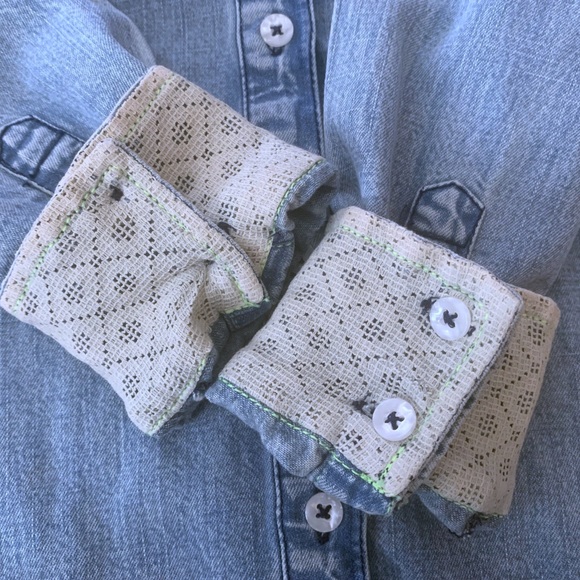Billabong Denim Shirt with Lace - Picture 14 of 15